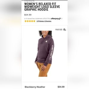 NWT Carhartt Logo Hoodie